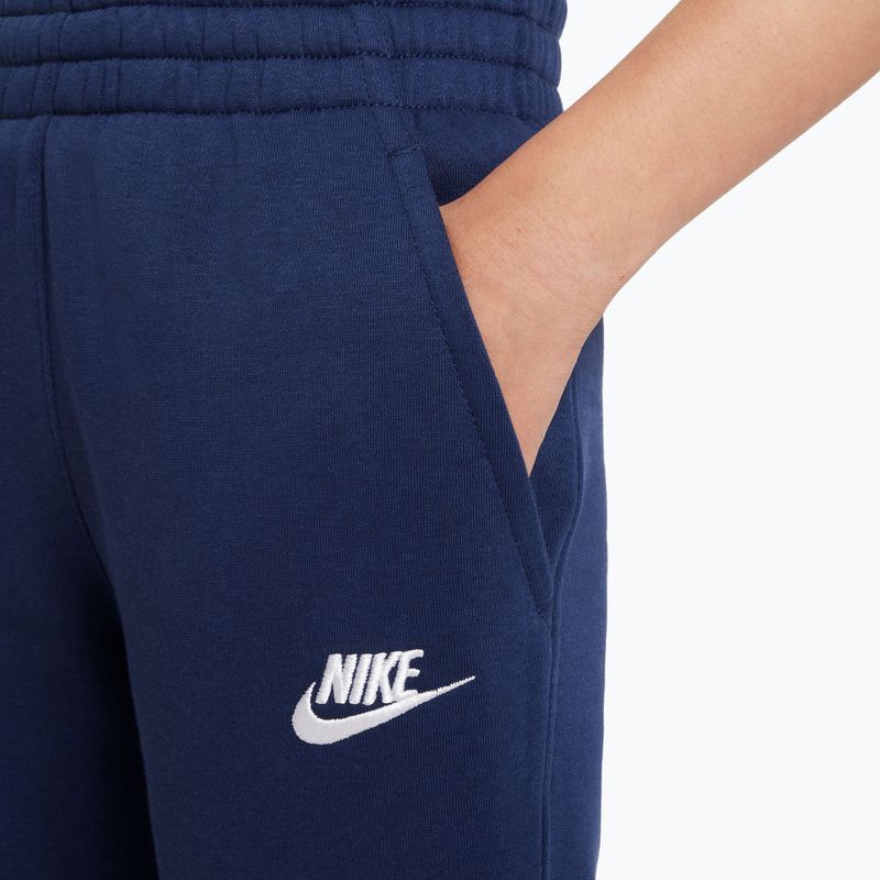 Pantaloni pentru copii Nike Sportswear Club Fleece midnight navy/white 5