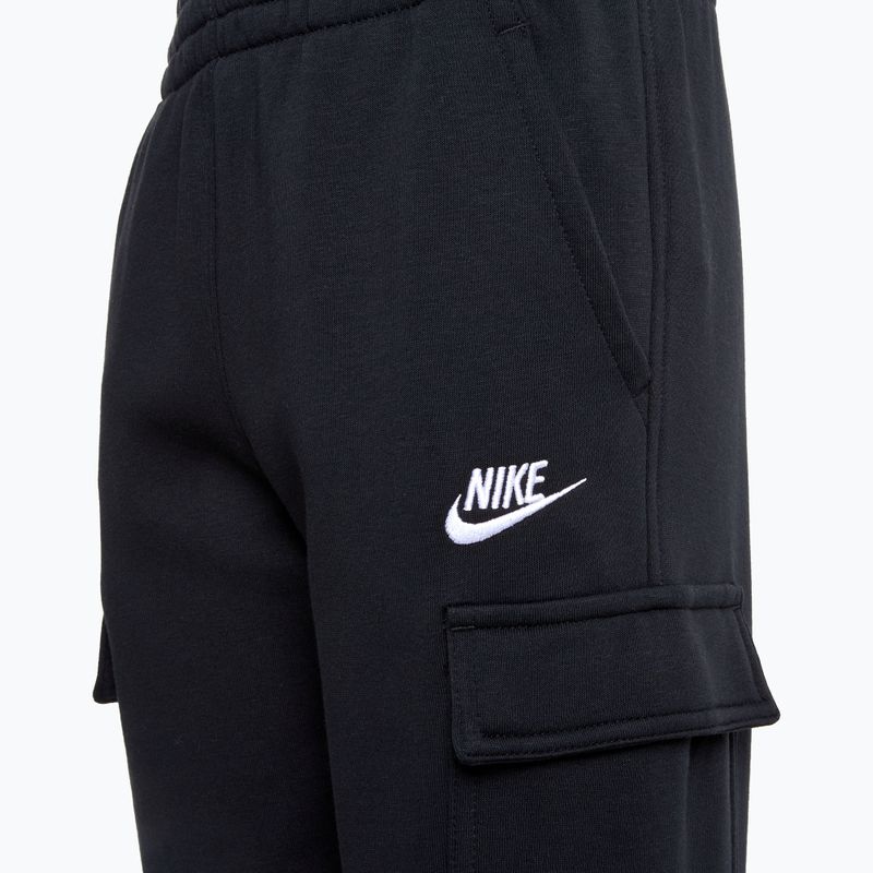 Pantaloni pentru copii Nike Sportswear Club Fleece black/black/white 3