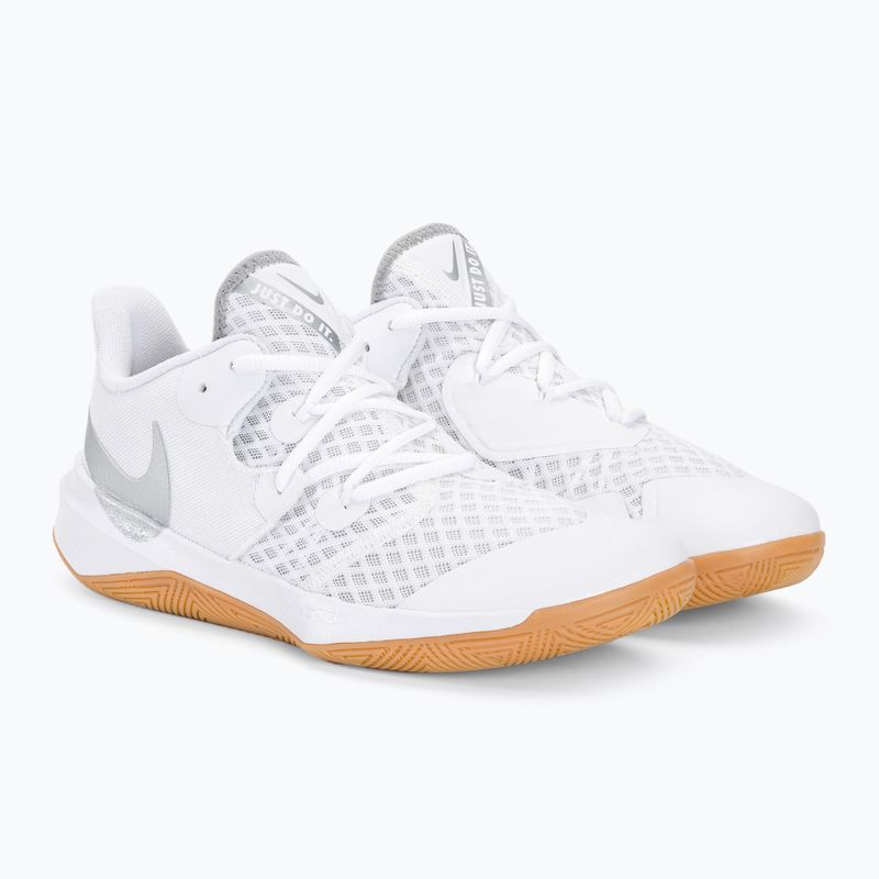 Pantofi de volei Nike Zoom Hyperspeed Court SE alb/argintiu metalic gumă 4