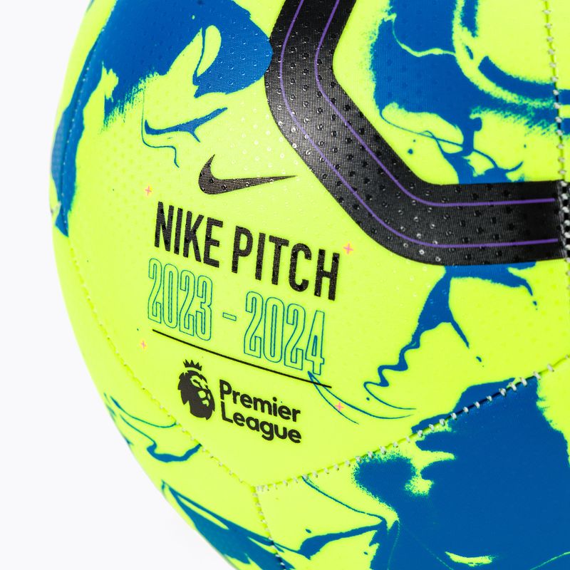 Minge de fotbal Nike Premier League Pitch volt/blue nebula/black mărime 5 4