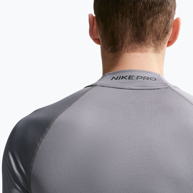 Longsleeve de antrenament pentru bărbați Nike Pro Dri-Fit Mock-Neck smoke grey/black 6