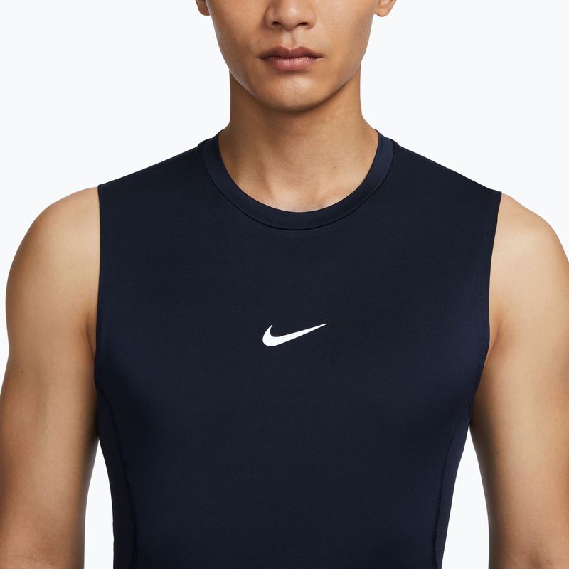 Tricou pentru bărbați Nike Pro Dri-Fit Tight fără mâneci Fitness obsidian/white 4