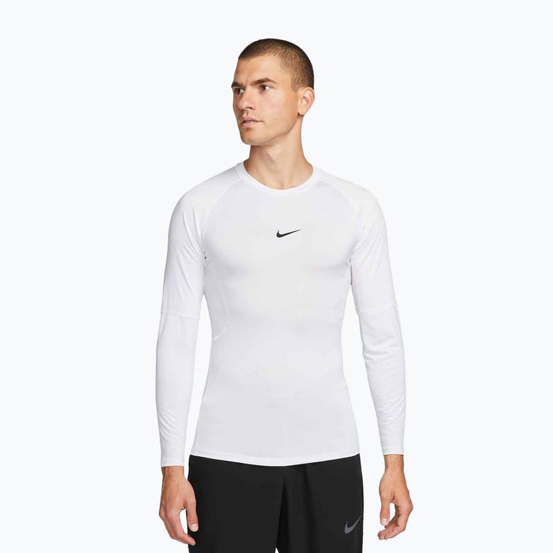Longsleeve de antrenament pentru bărbați Nike Pro Dri-Fit Tight Fitness white/black