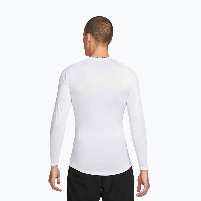 Longsleeve de antrenament pentru bărbați Nike Pro Dri-Fit Tight Fitness white/black 3