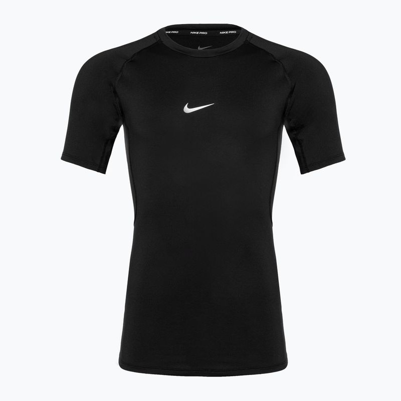 Tricou de antrenament pentru bărbați Nike Pro Dri-Fit Tight SS Fitness black/white