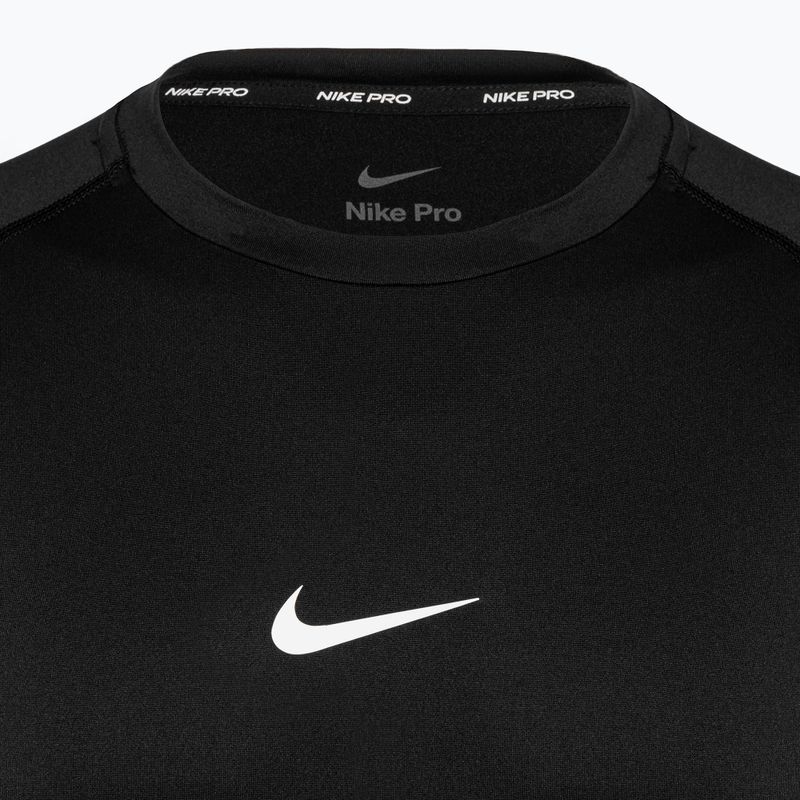 Tricou de antrenament pentru bărbați Nike Pro Dri-Fit Tight SS Fitness black/white 3