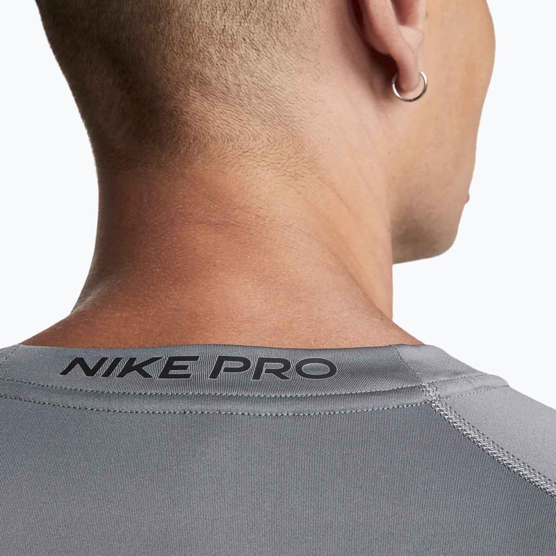 Tricou de antrenament pentru bărbați Nike Pro Dri-Fit Tight Fitness smoke grey/black 5