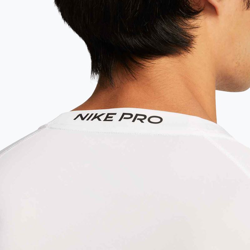 Tricou de antrenament pentru bărbați Nike Pro Dri-Fit Tight Fitness white/black 5