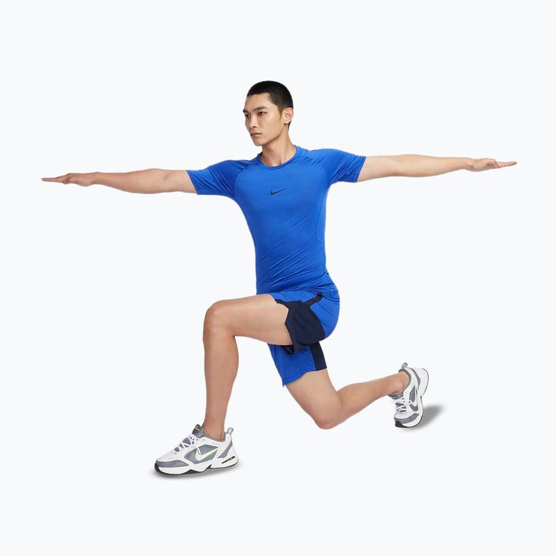 Tricou de antrenament pentru bărbați Nike Pro Dri-Fit Tight Fitness Game Royal/Black 2