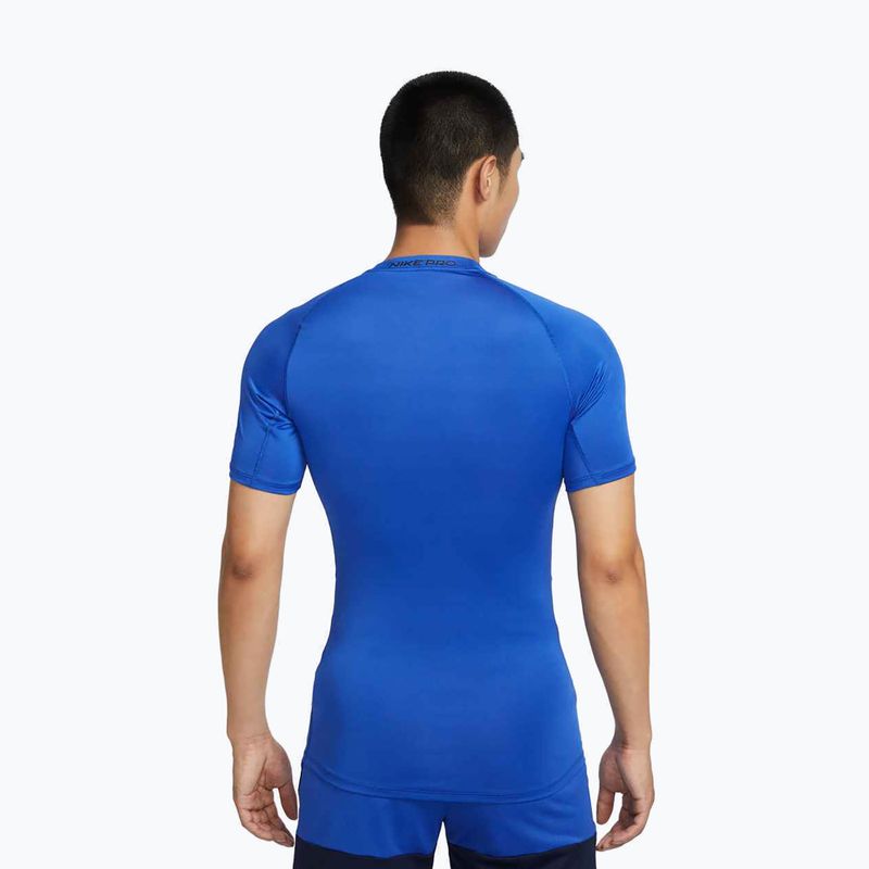 Tricou de antrenament pentru bărbați Nike Pro Dri-Fit Tight Fitness Game Royal/Black 3