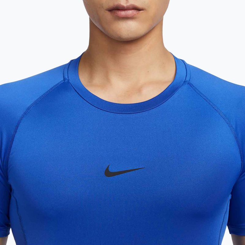 Tricou de antrenament pentru bărbați Nike Pro Dri-Fit Tight Fitness Game Royal/Black 4