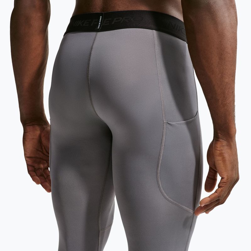 Colanți de antrenament pentru bărbați Nike Pro Dri-Fit Tight Fitness smoke grey/black 5