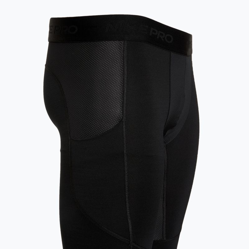 Colanți de antrenament pentru bărbați Nike Pro Warm black/white 3