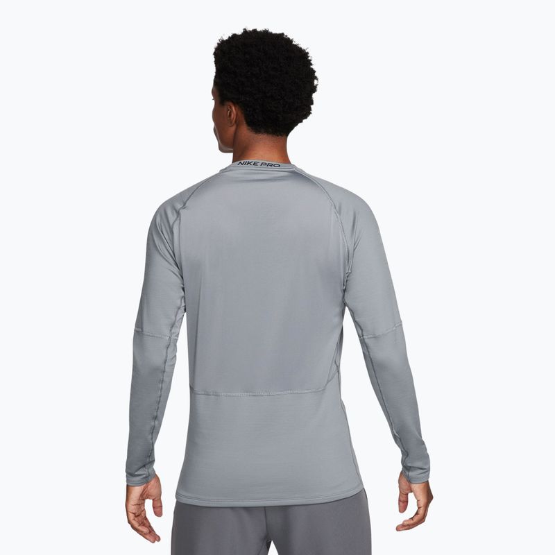 Longsleeve de antrenament pentru bărbați Nike Pro Warm smoke grey/black 2