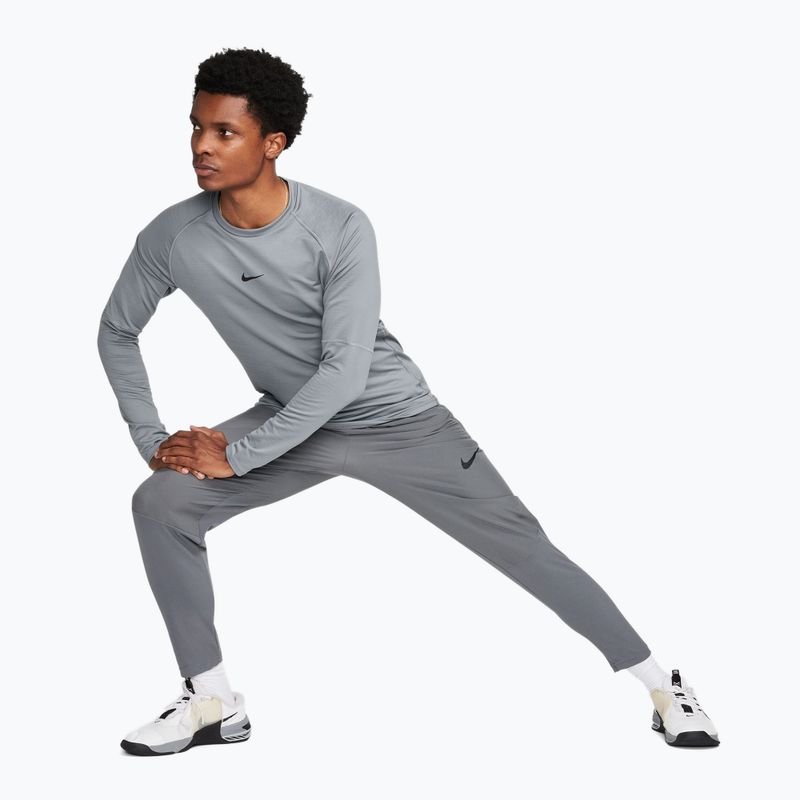 Longsleeve de antrenament pentru bărbați Nike Pro Warm smoke grey/black 3