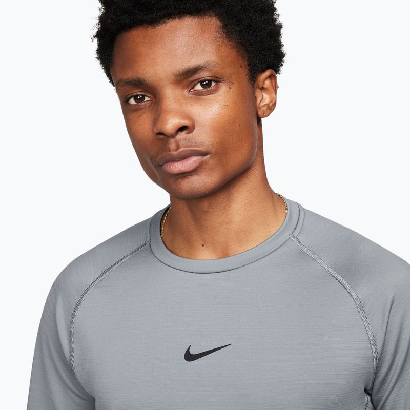 Longsleeve de antrenament pentru bărbați Nike Pro Warm smoke grey/black 4