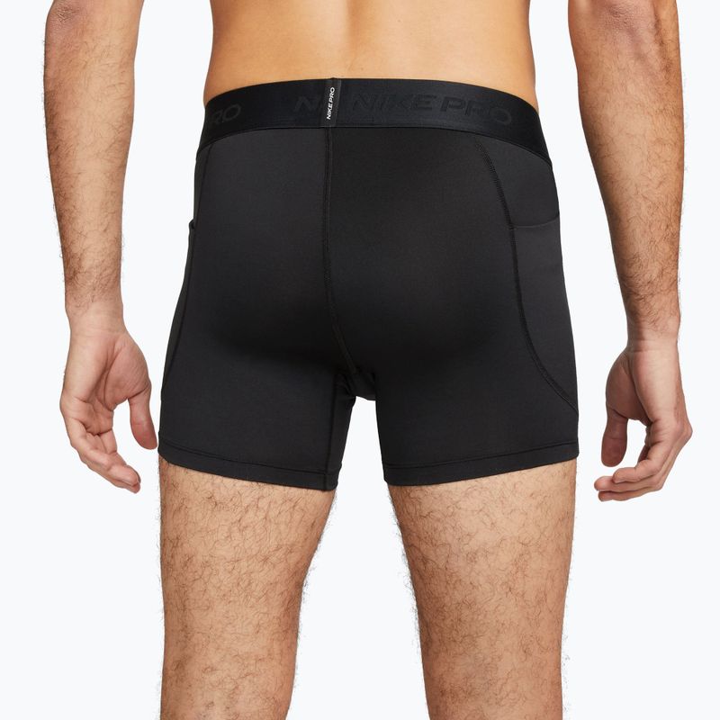 Pantaloni scurți de antrenament pentru bărbați Nike Pro Dri-Fit Brief 5" black/white 4
