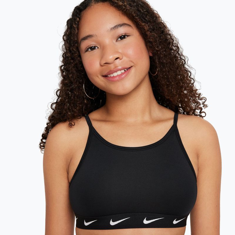 Sutien sport pentru copii Nike One black/white 4