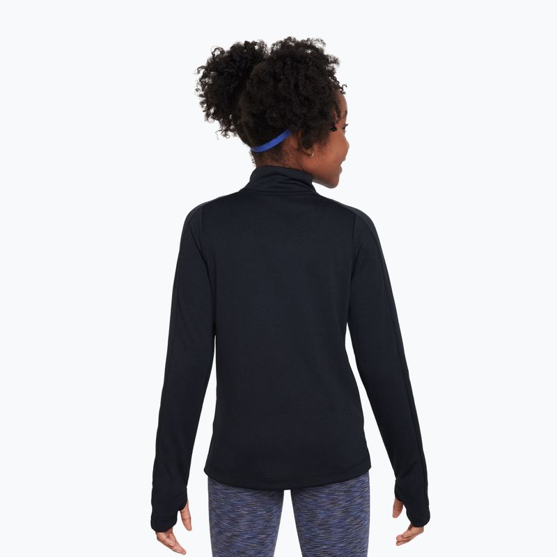 Bluză cu mânecă lungă de antrenament pentru copii Nike Dri-Fit 1/4 Zip black/white 3