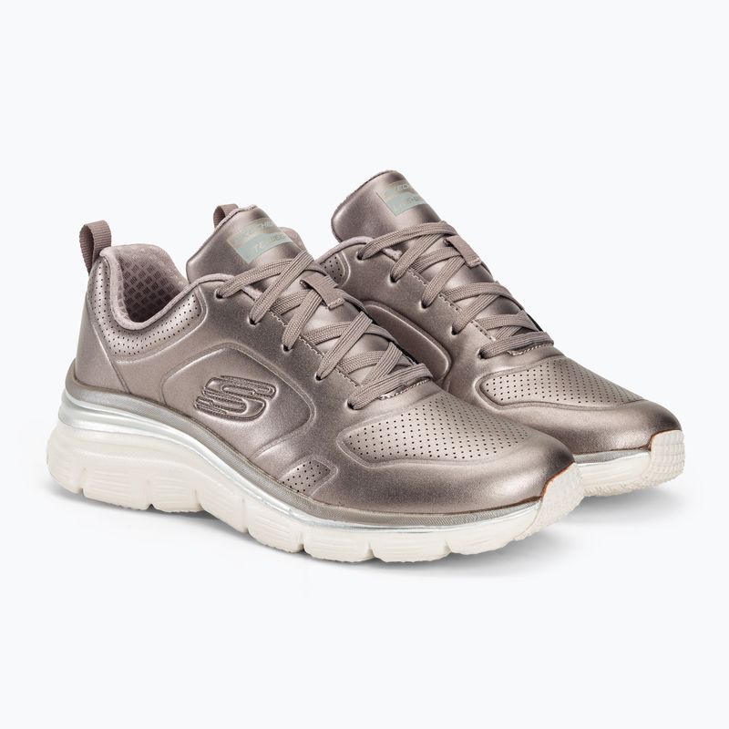 Încălțăminte pentru femei SKECHERS Fashion Fit Glow Up pewter 4