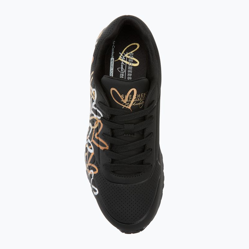 Încălțăminte pentru copii  SKECHERS JGoldcrown Uno Lite Metallic Love black/gold 5