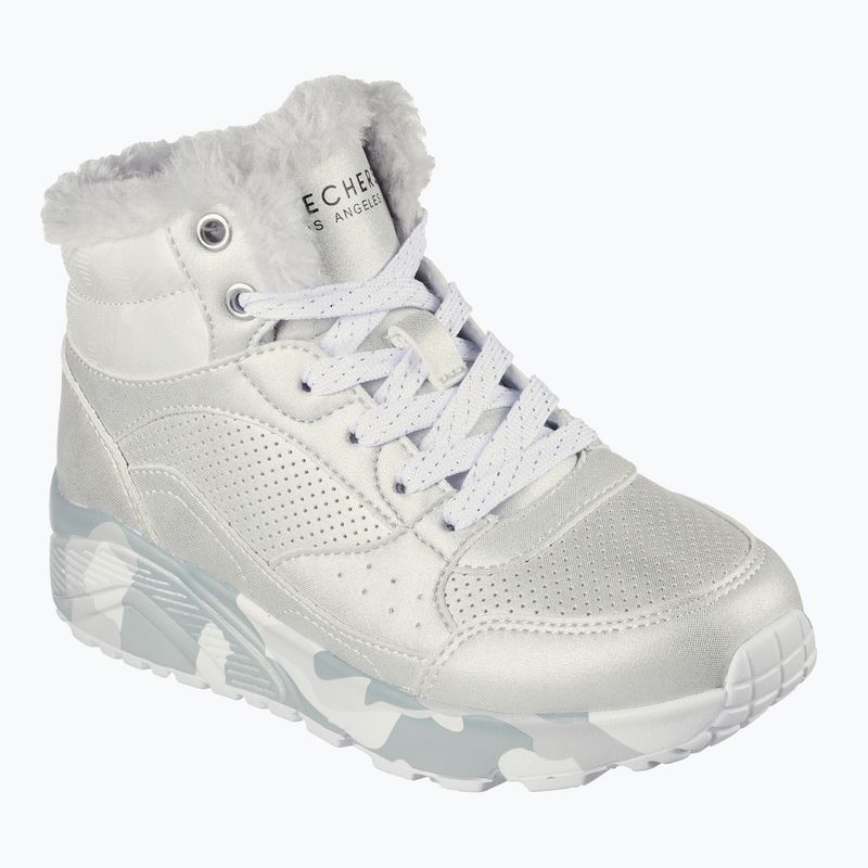 Încălțăminte pentru copii SKECHERS Uno Lite Camo Dazzle silver/grey 8