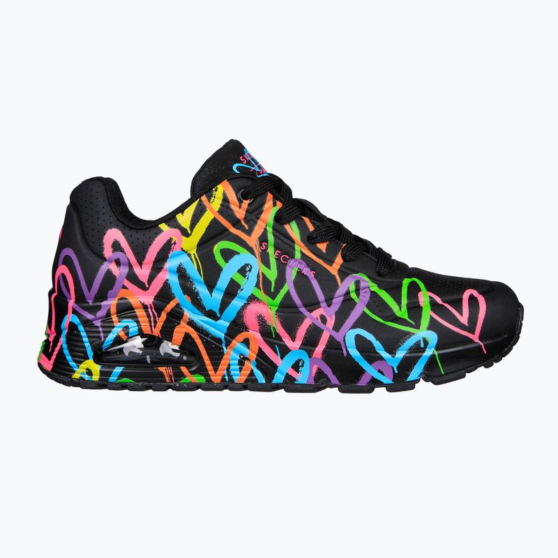 Încălțăminte pentru femei SKECHERS JGoldcrown Uno Highlight Love black/multicolor 9