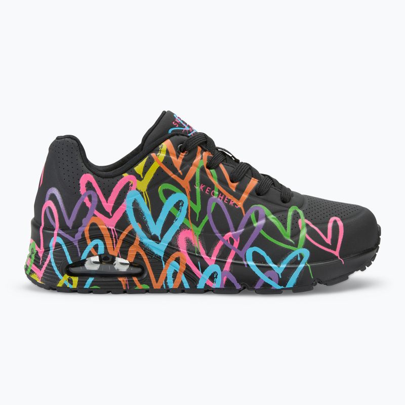 Încălțăminte pentru femei SKECHERS JGoldcrown Uno Highlight Love black/multicolor 2