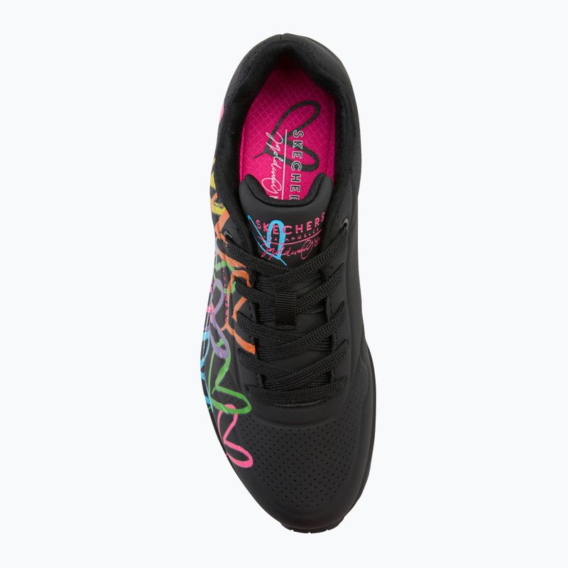 Încălțăminte pentru femei SKECHERS JGoldcrown Uno Highlight Love black/multicolor 5