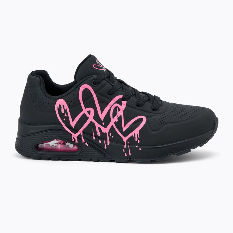 Încălțăminte pentru femei SKECHERS Uno Dripping In Love black/pink 2