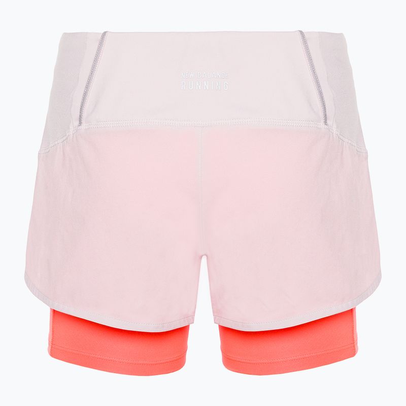 Pantaloni scurți de alergare New Balance Printed Impact Run 2In1 Pink Running Shorts WS21271SOI pentru femei. 7