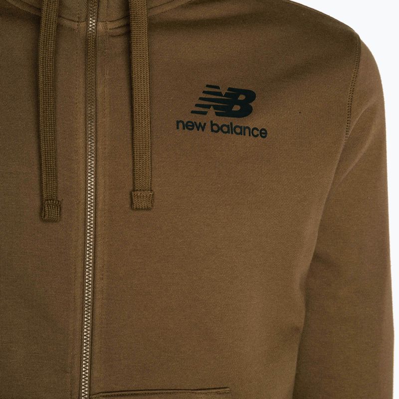 Bluză pentru bărbați New Balance Essentials Stacked Logo French darkearth 7