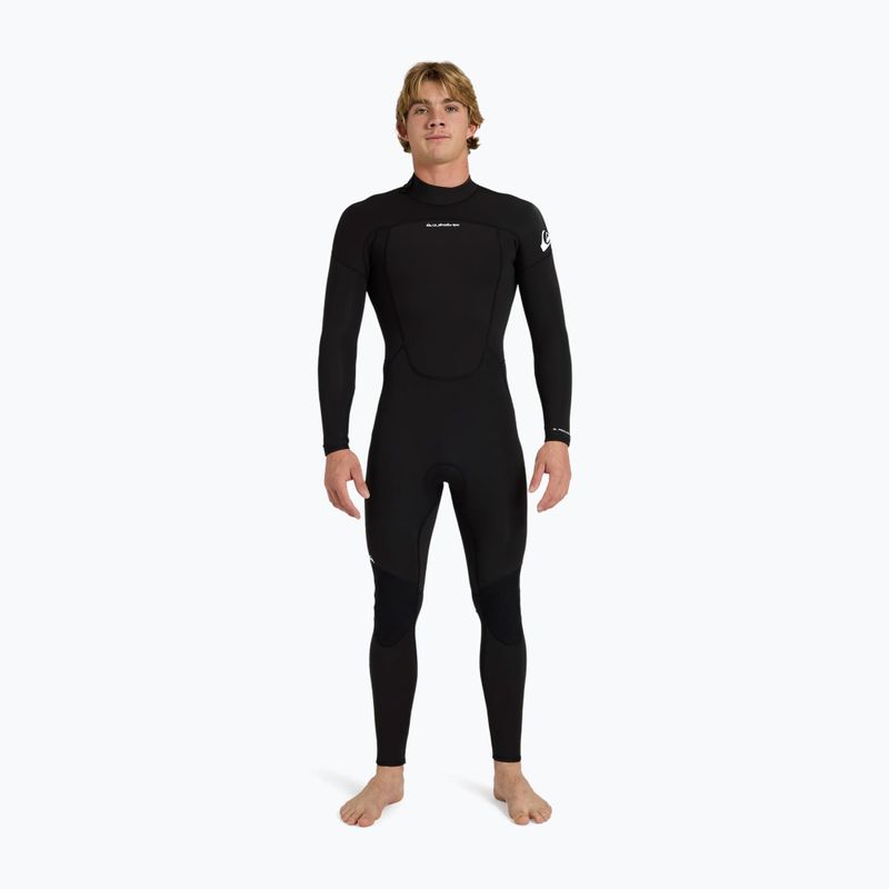 Costum de înot pentru bărbați Quiksilver Prologue+ 3/2 mm Back Zip Flatlock black