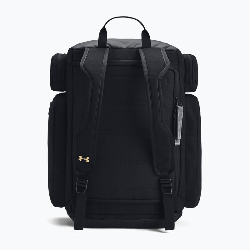 Rucsac de drumeție pentru bărbați Under Armour Project Rock negru/negru/aur metalizat pentru bărbați 2