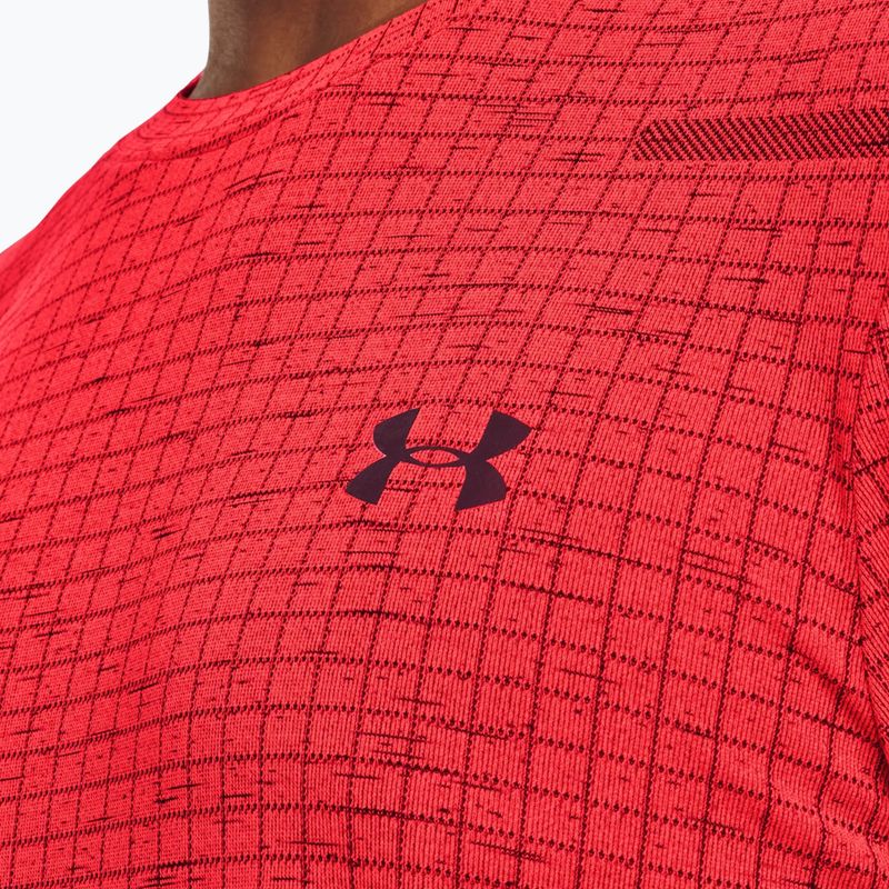Tricou de antrenament Under Armour Seamless Grid beta/maroan închis pentru bărbați Under Armour Seamless Grid beta/maroan închis 3