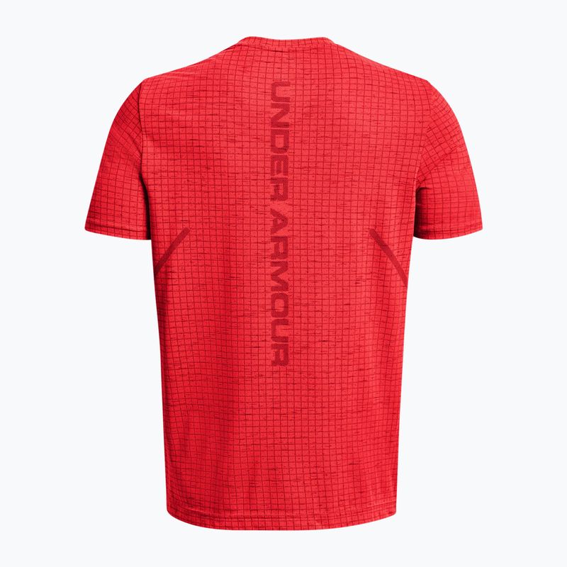 Tricou de antrenament Under Armour Seamless Grid beta/maroan închis pentru bărbați Under Armour Seamless Grid beta/maroan închis 5
