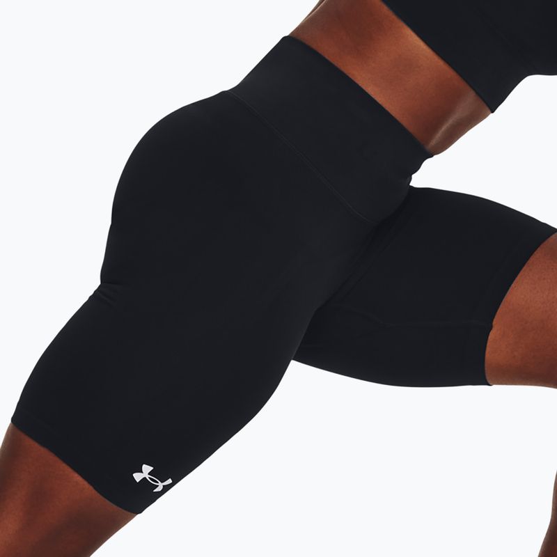 Under Armour Train Seamless pantaloni scurți de antrenament pentru femei, alb/negru 4