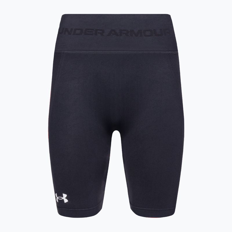 Under Armour Train Seamless pantaloni scurți de antrenament pentru femei, alb/negru 5