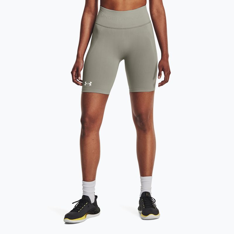 Pantaloni scurți de antrenament pentru femei Under Armour Train Seamless grove green/white pentru femei Under Armour Train Seamless grove green/white