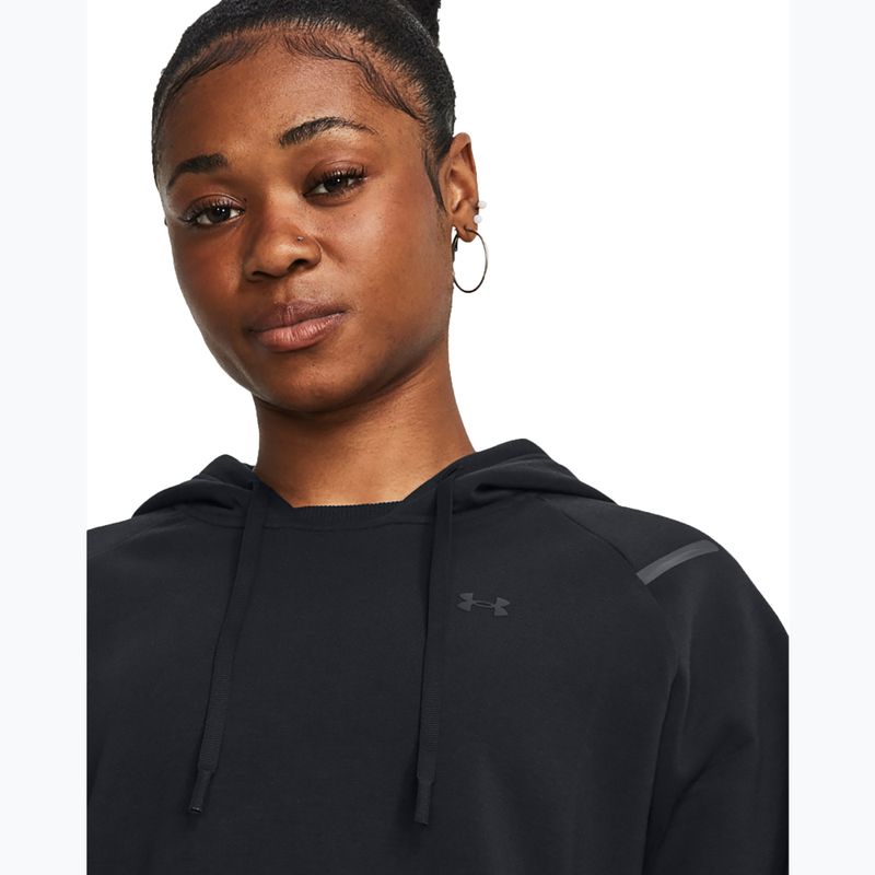 Hanorac cu glugă Under Armour Fleece pentru femei negru/negru 3