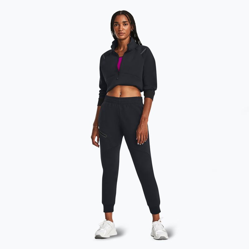 Pantaloni pentru femei Under Armour Unstoppable Fleece Jogger black/black 2