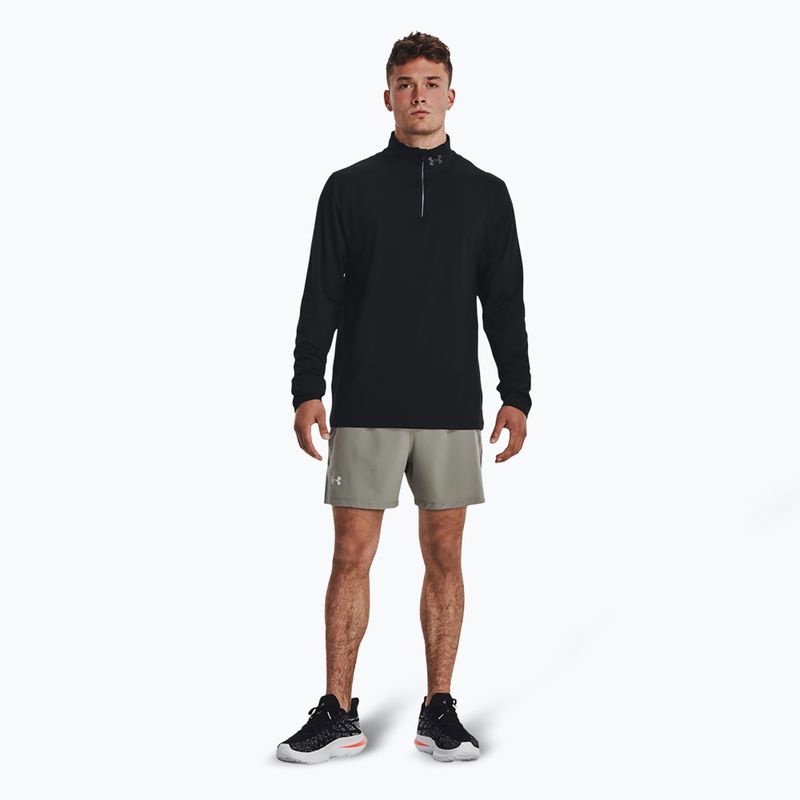 Bărbați Under Armour Launch Pro 1/4 Zip negru/negru/reflectorizant running longsleeve 2