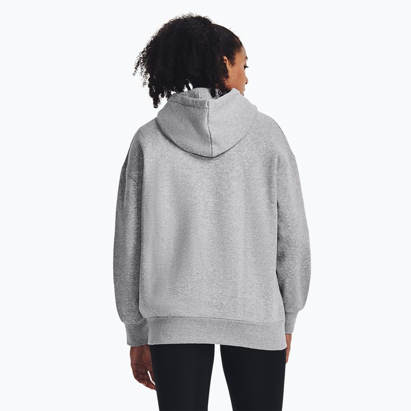 Hanorac damă Under Armour Icon Fleece Hoodie mod gray light heather/white 3