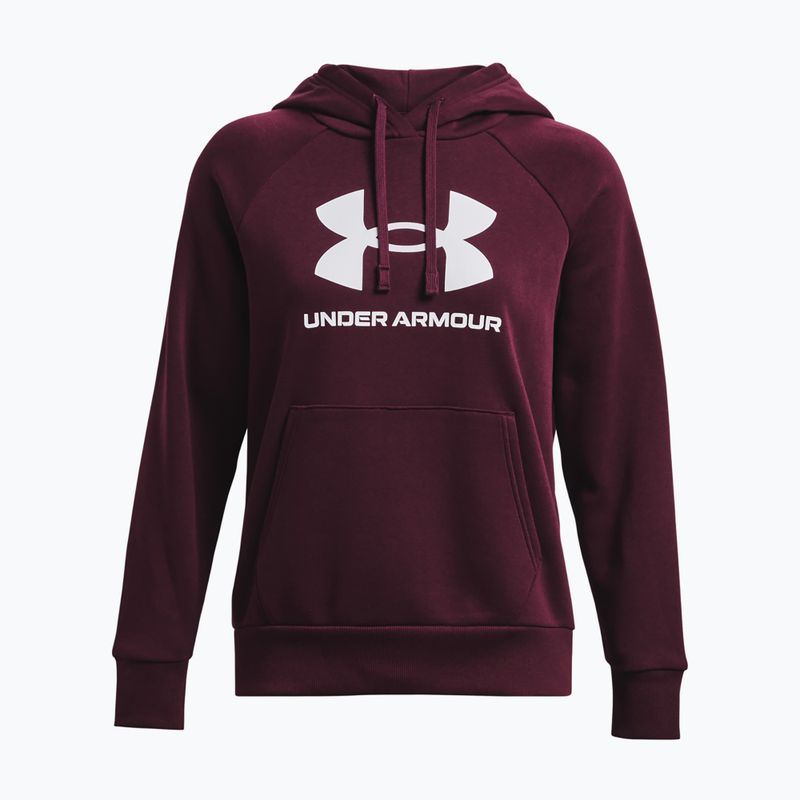 Hanorac de antrenament pentru femei Under Armour Rival Fleece Big Logo dark maroon/white 5