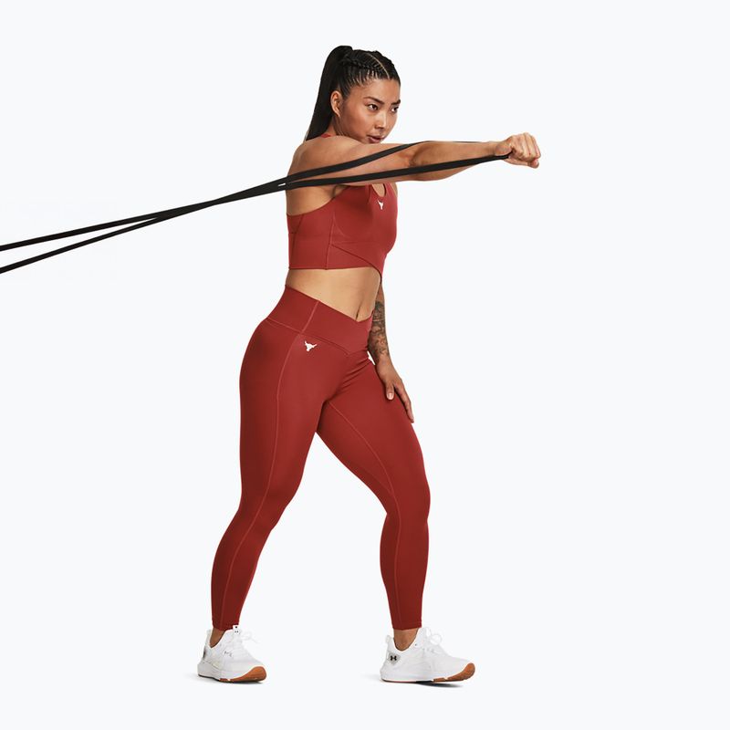 Top de antrenament pentru femei Under Armour Project Rock LetsGo Crssover Top heritage red 4