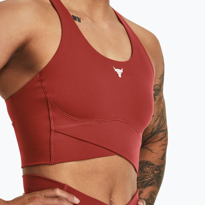 Top de antrenament pentru femei Under Armour Project Rock LetsGo Crssover Top heritage red 6