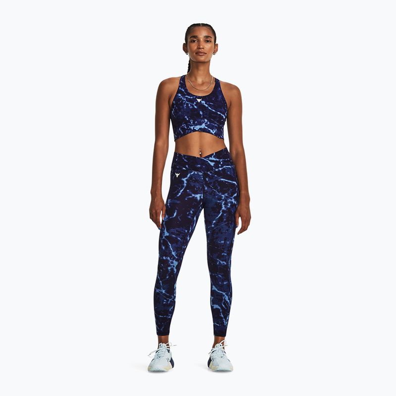 Top de antrenament pentru femei Under Armour Project Rock LG Crssover Top midnight navy/downpour gray/downpour gray 2