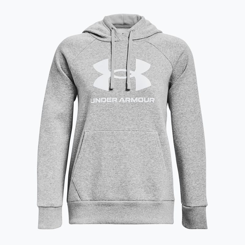 Bluză pentru femei Under Armour Rival Fleece Big Logo Hoody mod gray light heather/white 5