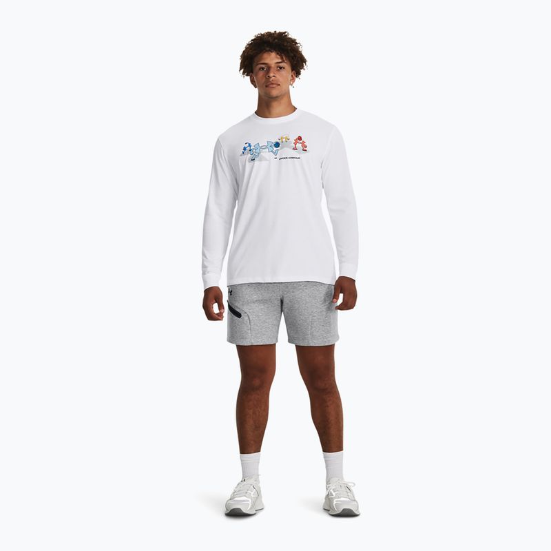 Pantaloni scurți de antrenament pentru bărbați Under Armour Unstoppable Fleece mod gray/black 2