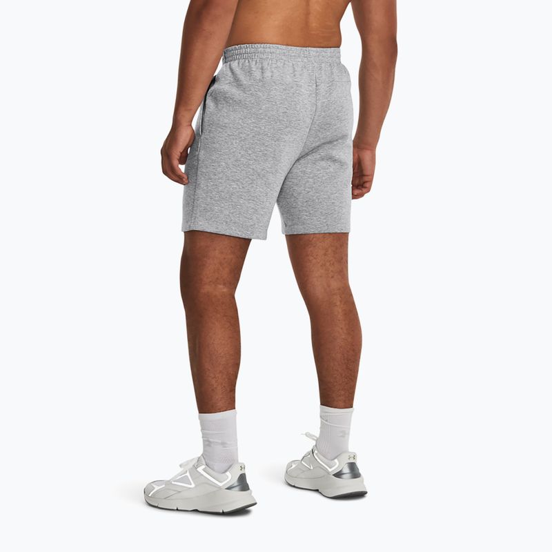 Pantaloni scurți de antrenament pentru bărbați Under Armour Unstoppable Fleece mod gray/black 3